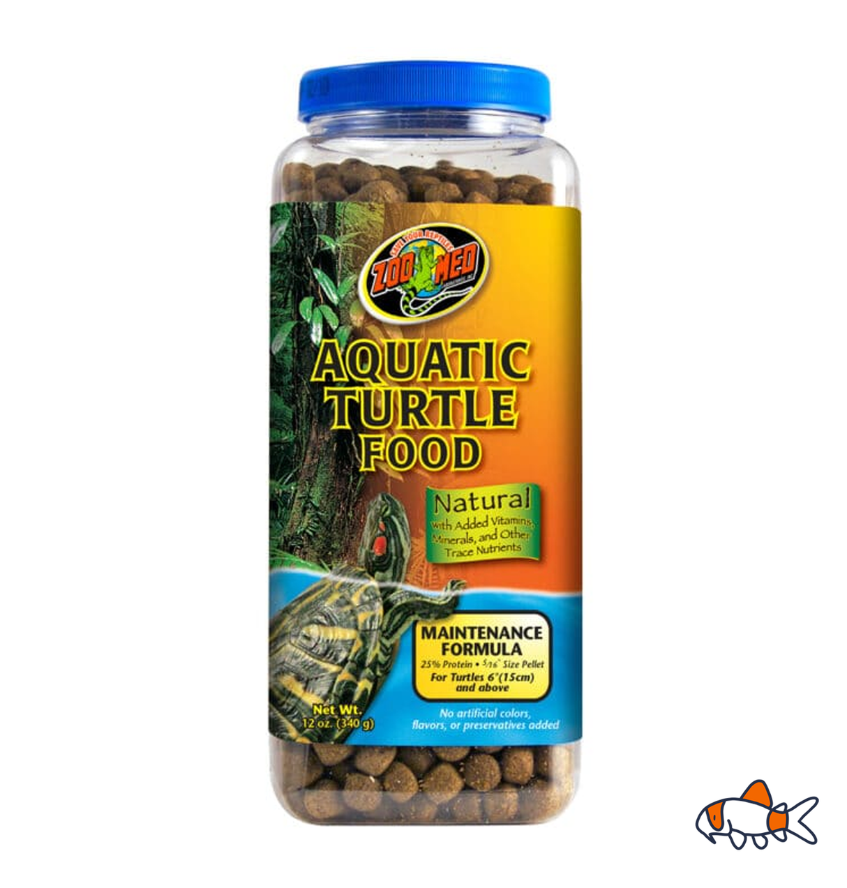 Natural Aquatic Turtle Food - Maintenance Formula (Turtles 15cm+) (340g)