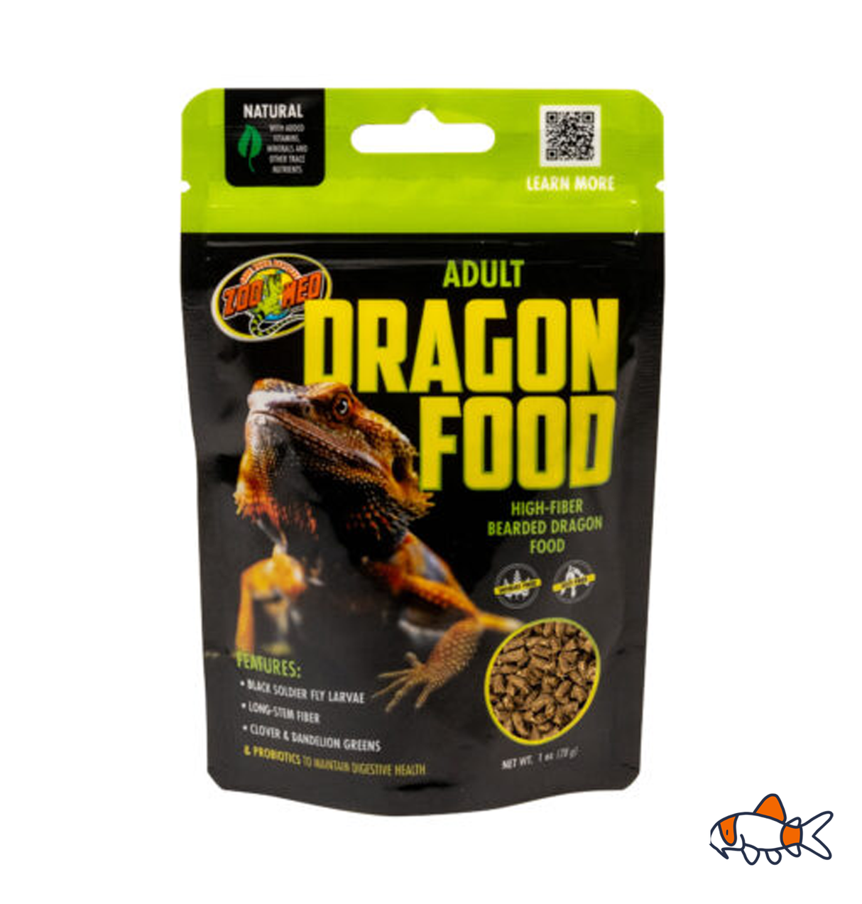 Natural Bearded Dragon Food (Adult) Green Banna/Probiotic (28g)