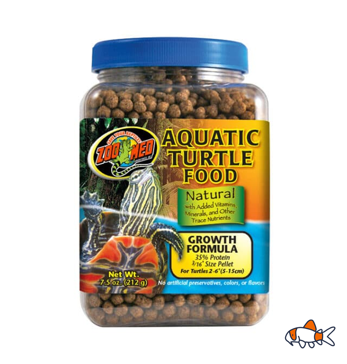 Natural Aquatic Turtle Food - Growth Formula (Turtles 5-15cm) (121g)