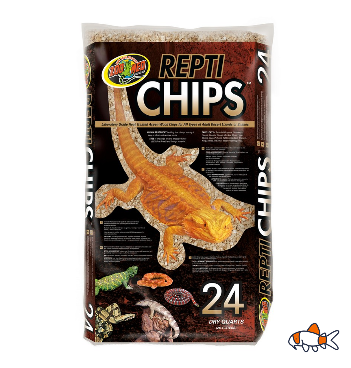 ReptiChips Laboratory Grade Heat Treated Aspen Wood Chips (26.4 Liters)