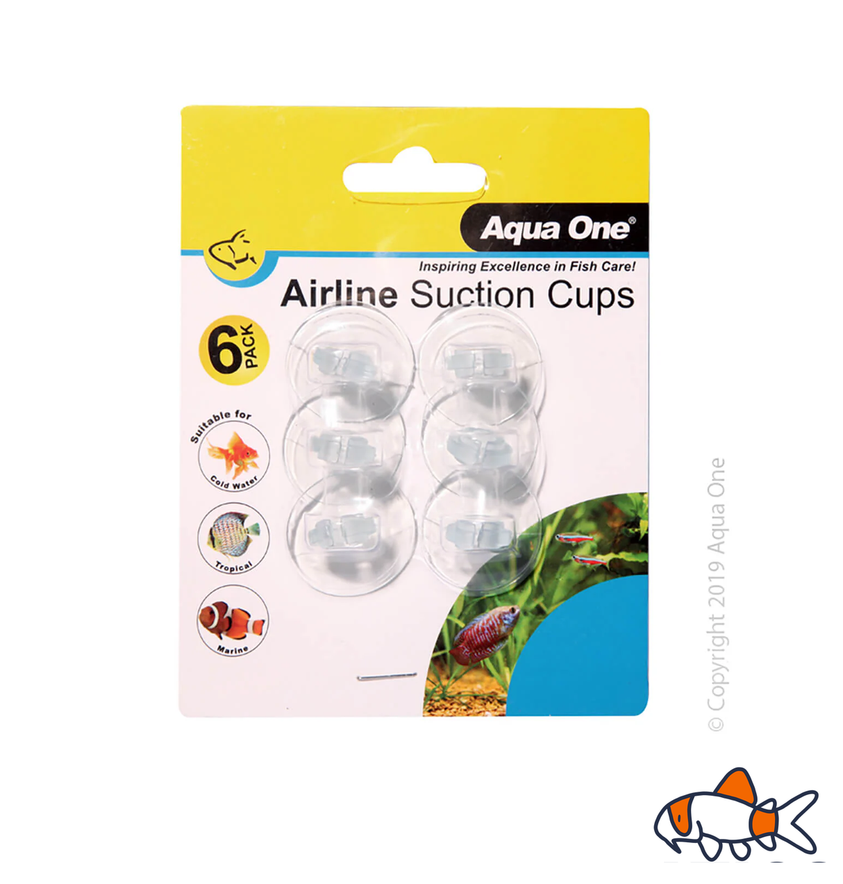 Aqua One Air Line Suction Cups (6pk)