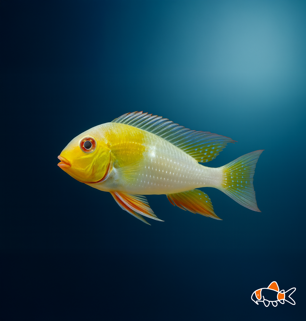 Albino Threadfin Acara | Imported