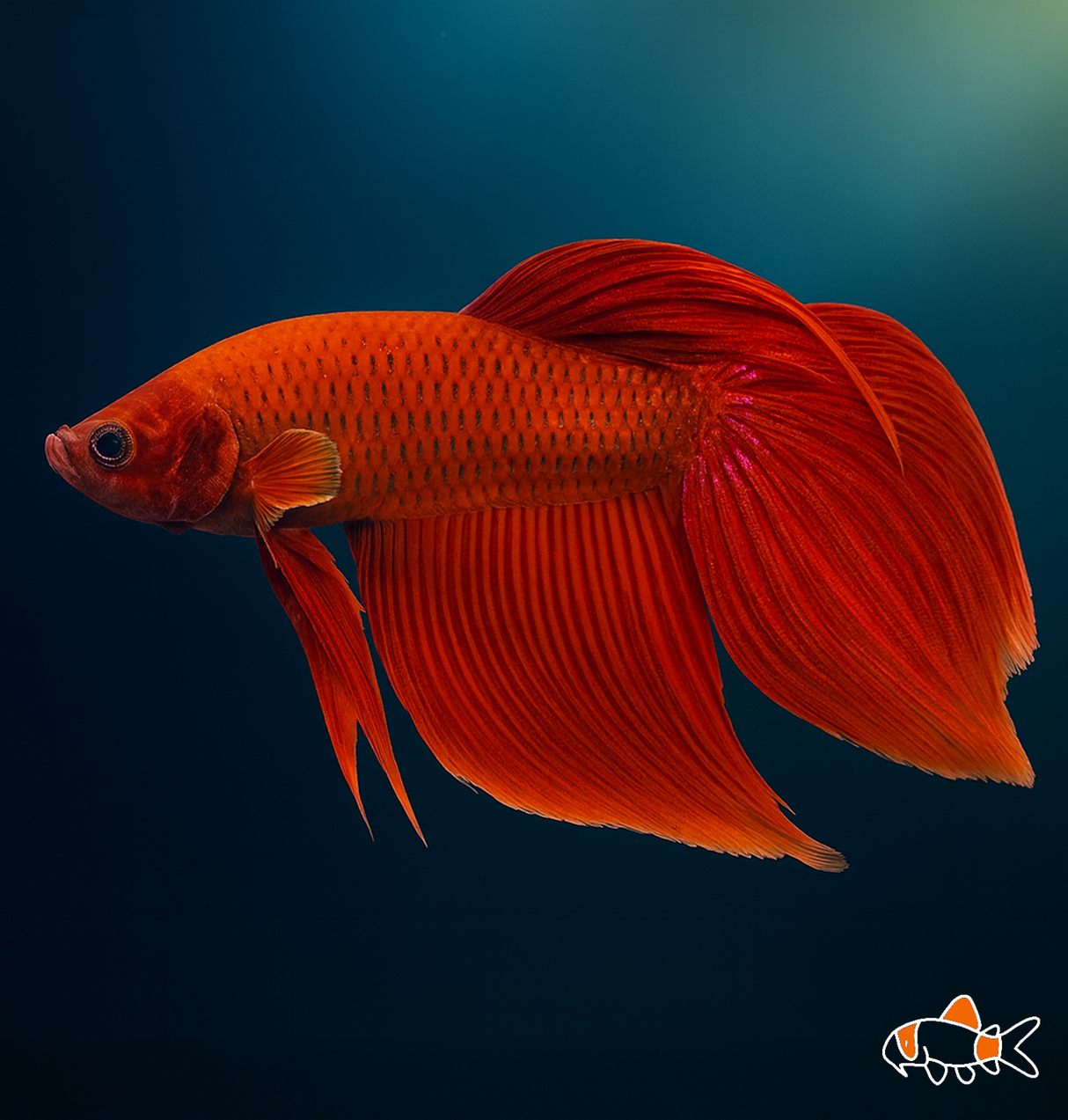 Veil Tail Male Betta | Red | Imported