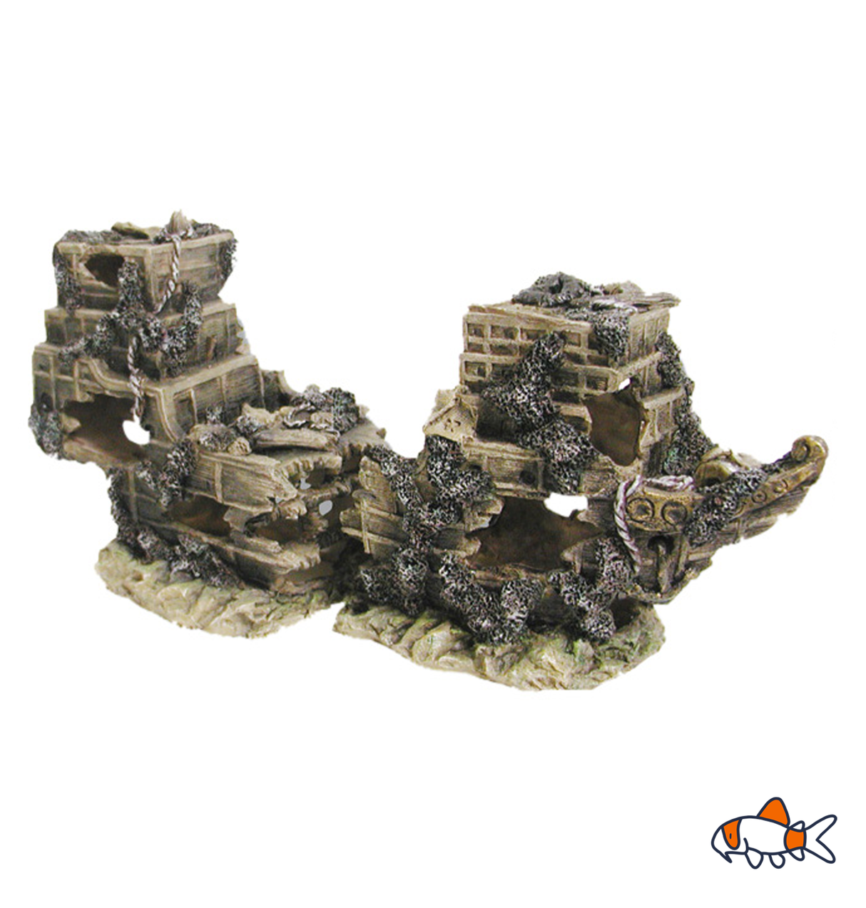 Aqua One Ornament - U330 Shipwreck Medium (2/set) 43x21cm
