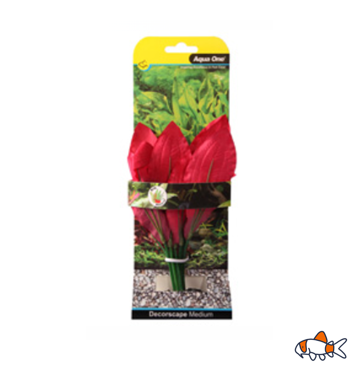 Aqua One Silk Plant - Amazon Red 20cm