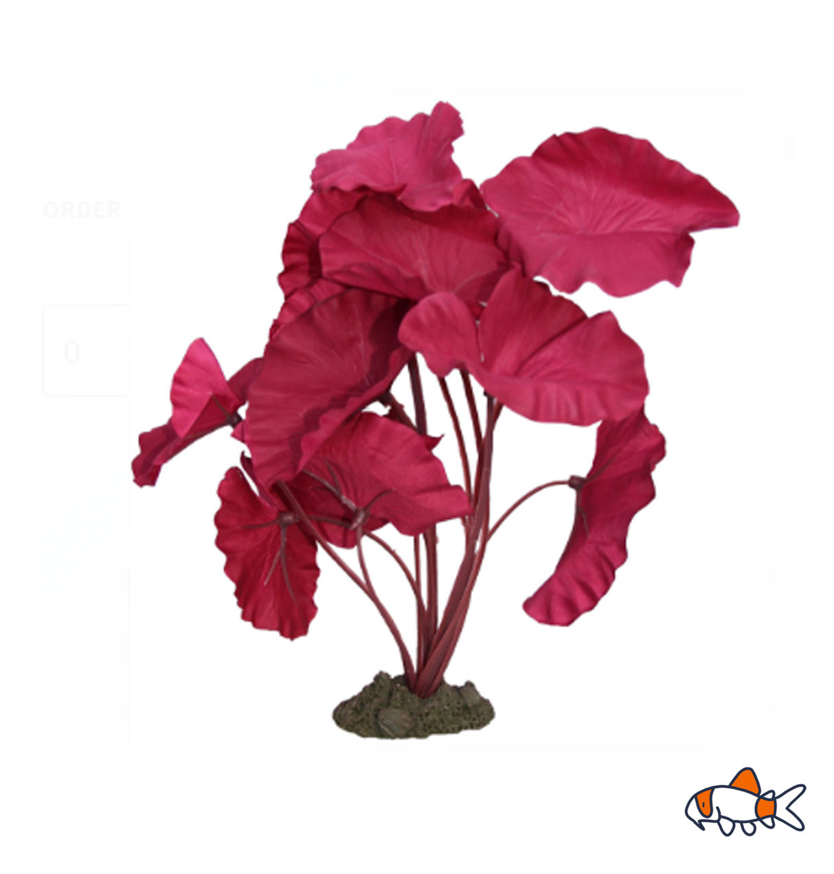 Aqua One Silk Plant - Tiger Lotus Red 20cm