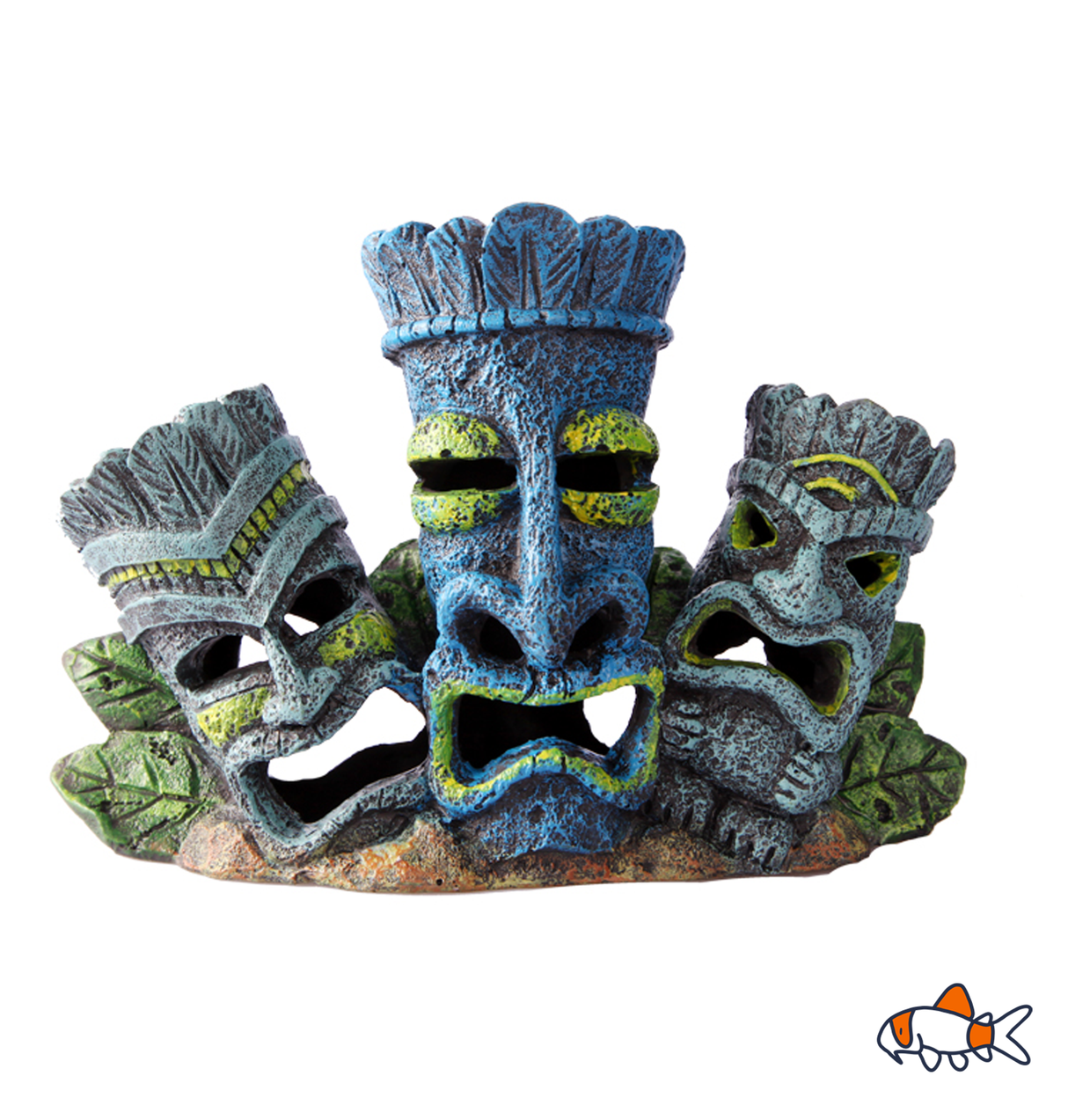 Aqua One Ornament - Tiki Head Family 20x6x13.5cm
