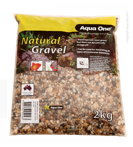 Aqua One Natural Gravel Australian Gold Dark 4-6mm Mix