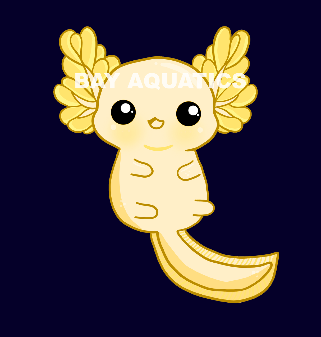 Gold Axolotl Sticker