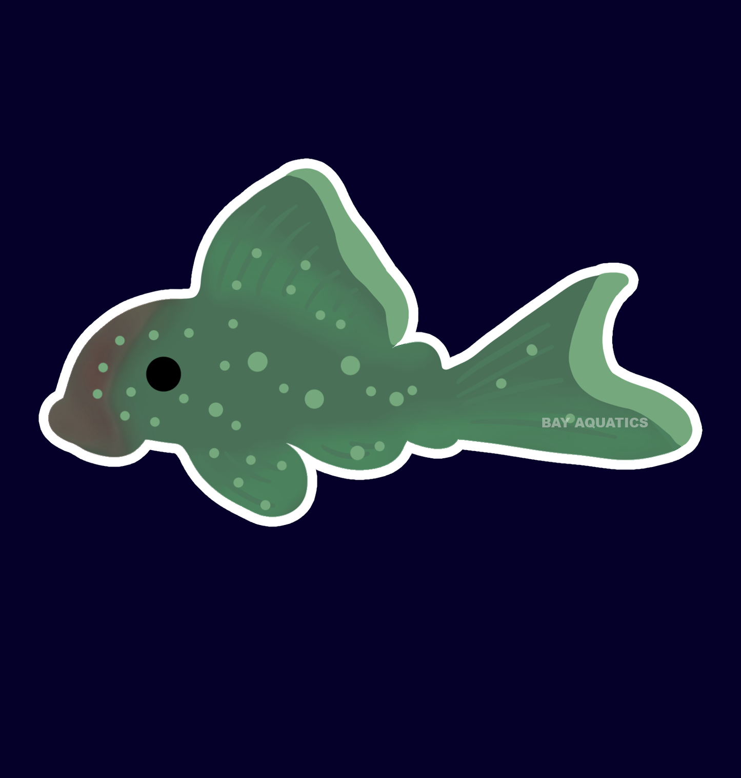 Green Phantom Pleco Sticker